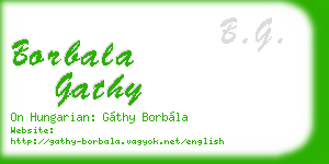 borbala gathy business card