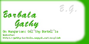 borbala gathy business card